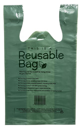 R3 T59021 Reusable Bag, 20.65 L Capacity, HMW-HDPE/LLDPE/PCR, Green